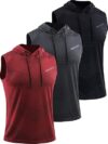 NELEUS Men’s Workout Hoodie Tank Tops 3-Pack