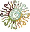 Deco 79 Metal Sun Wall Sculpture, Multi Colored