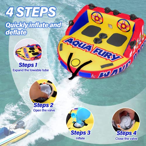 MewVeer Inflatable Towable Tube for Boating - Image 5