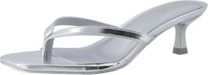 CUSHIONAIRE Miami Kitten Heel Thong Sandals