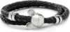 CufflinksInc Mickey Silhouette Leather Bracelet