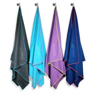 Flow Swim Gear Microfiber Quick Dry Swimming Towel, Large