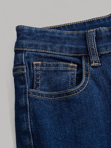 Milumia Stretchy Raw Hem Stretchy Flare Jeans - Image 4