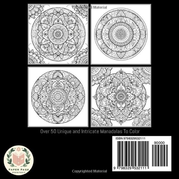 Mini Mandalas Adult Coloring Book - Image 2