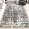 Modern Abstract Grey/Ivory Area Rug, 12×15