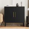 REHOOPEX Modern Black Storage Cabinet with Doors