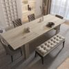 DalyLuxa Modern Extendable Dining Table for 6-8