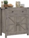 HOSTACK Modern Farmhouse Buffet with Barn Door