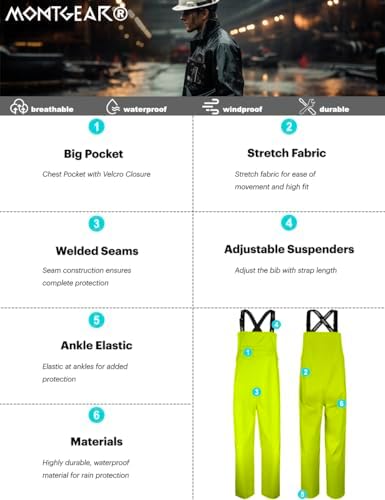 MontGear Pro Rain Versatile Stretch Jacket and Bib Pants - Image 4