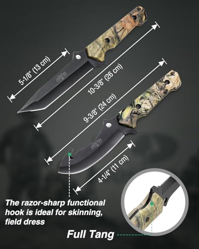 Mossy Oak Fixed Blade Hunting Knife Set, 2 Piece - Image 2
