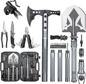 ZENHOSIT Multifunctional Folding Tactical Shovel Hatchet Combo