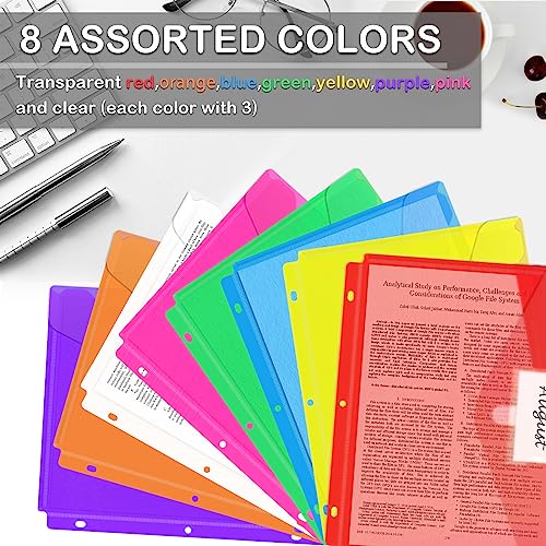 Nicecho 24 Pack Heavyweight 3-Ring Binder Pockets - Image 5
