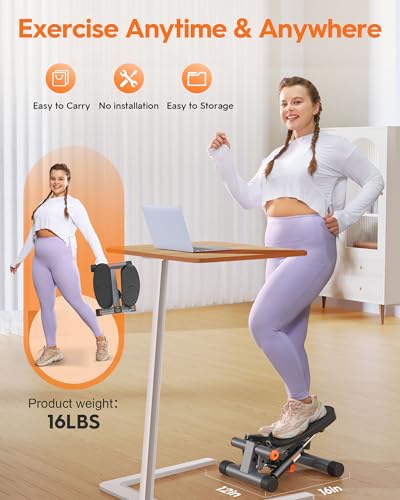 Niceday Mini Stair Stepper with Resistance Bands - Image 5