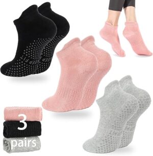 loudashuaiqi Non-Slip Grip Yoga Pilates Socks