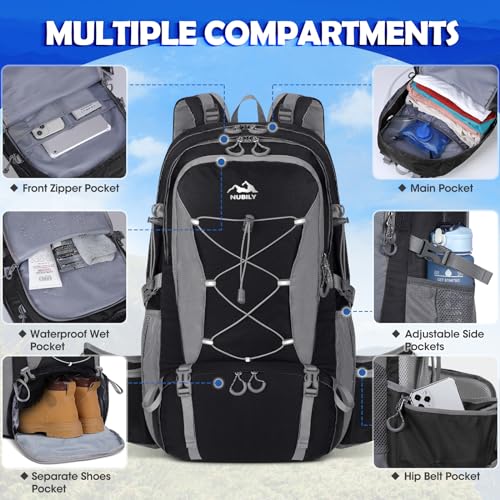 NUBILY 50L Waterproof Lightweight Hiking Daypack - Image 4