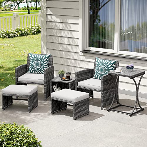 OC Orange-Casual 6 Piece Grey Wicker Patio Set - Image 3