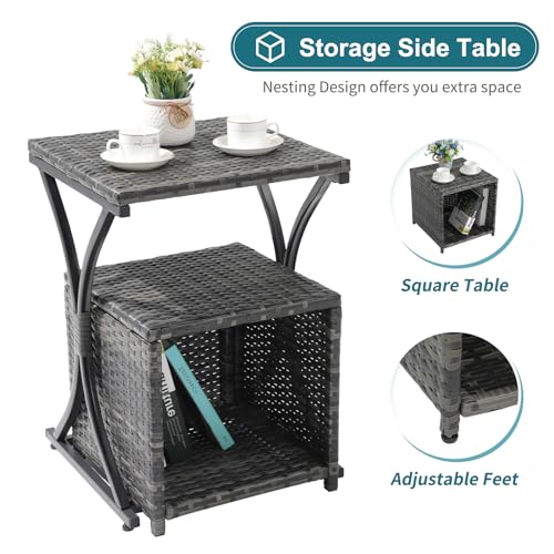 OC Orange-Casual 6 Piece Grey Wicker Patio Set - Image 4