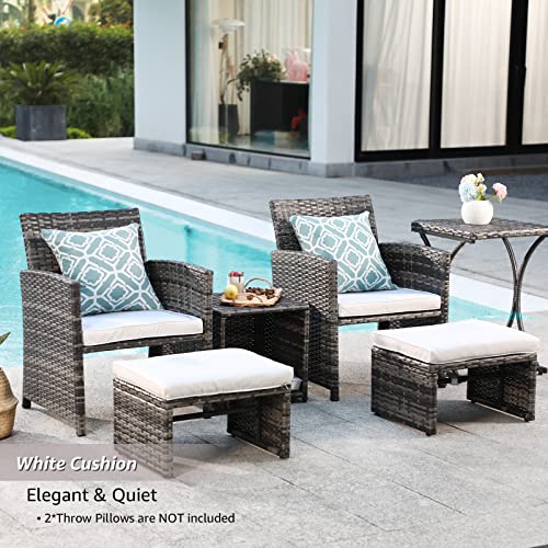 OC Orange-Casual 6 Piece Grey Wicker Patio Set - Image 2