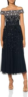 Adrianna Papell Off Shoulder Beaded Dress