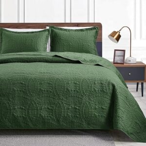 Love’s cabin Olive Green Lightweight Queen Summer Quilt