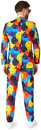 Opposuits Smiley Drip Graffiti Print Suit - Image 2