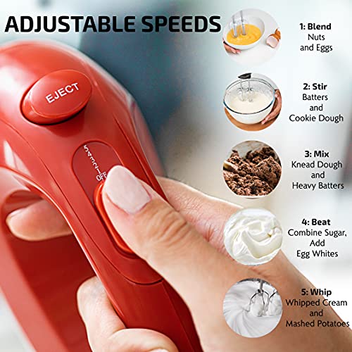 OVENTE Portable 5 Speed Electric Hand Mixer - Image 3