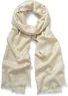 DKNY Fringe Lurex Scarf