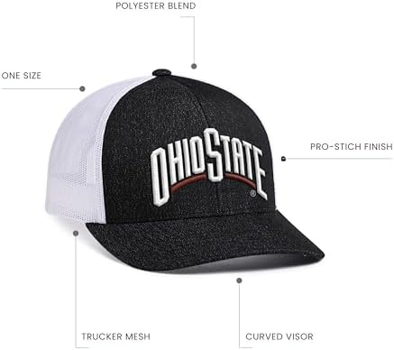 Pacific Headwear NCAA Men's Heather Trucker Snapback Cap - Image 3