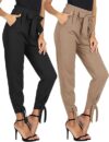 GRACE KARIN Paper Bag High Waist Knot Pants