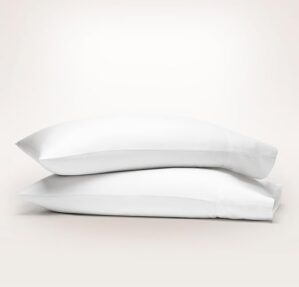 BOLL & BRANCH Percale Hemmed Organic Cotton Pillowcase Set