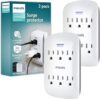 Philips 6-Outlet Surge Protector, 2 Pack