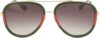 Gucci Pilot Urban Web Block Aviator Sunglasses