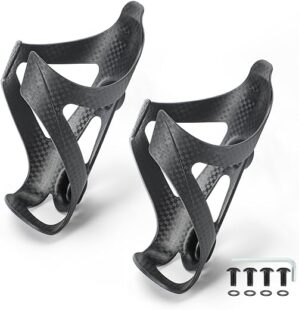 HUALONG Plastic Carbon Fiber Bike Bottle Cage, 2 Pack
