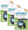 DYMO Plastic Labels, Black on White, 3-Pack