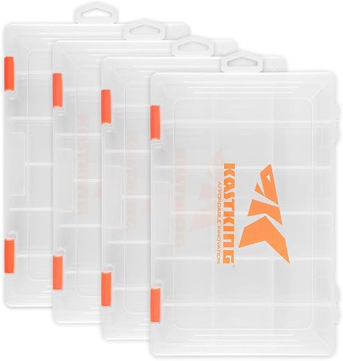 KastKing Plastic Tackle Storage Box with Dividers