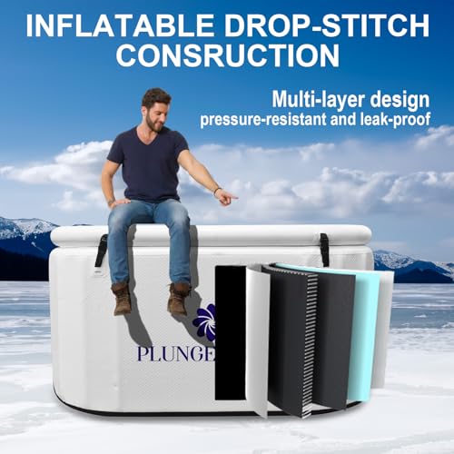 PLUNGE MAGIC Inflatable XL Ice Bath Tub with Cover - Image 3