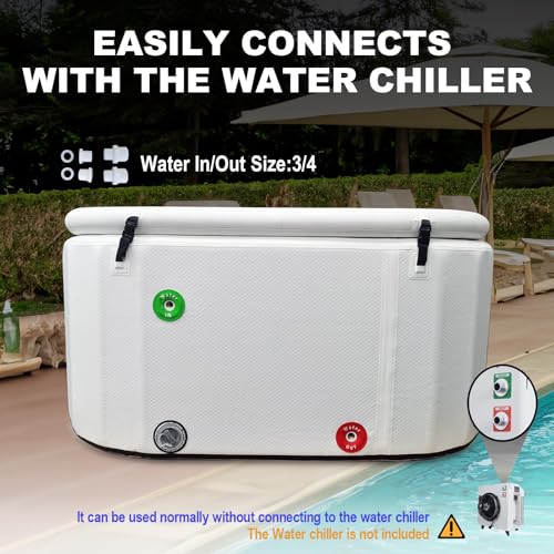 PLUNGE MAGIC Inflatable XL Ice Bath Tub with Cover - Image 4