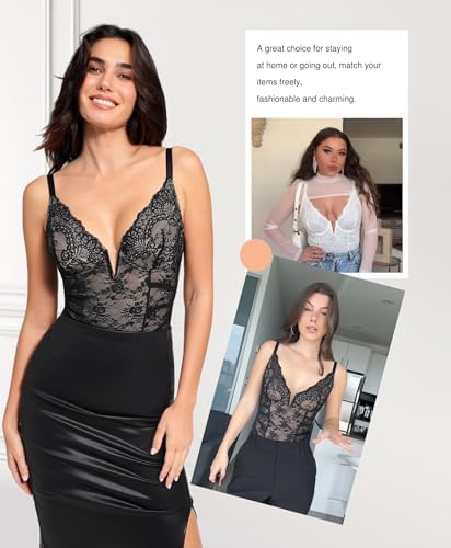 Popilush Shapewear Lace Deep V Tummy Control Corset - Image 2