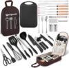 Wesqunie Portable Camping Cookware and Utensils Set