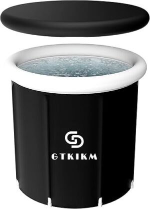 GTKIKM Portable Collapsible Ice Bath Tub for Athletes