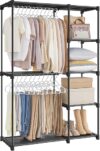 SONGMICS Portable Freestanding Closet Organizer with Shelves