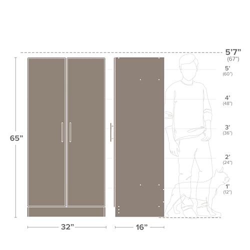 Prepac White Elite 32" Storage Cabinet with Shelves - Image 4
