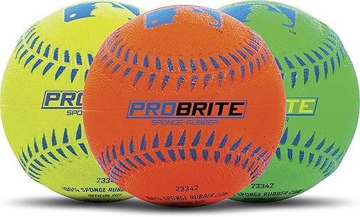 Franklin Sports Pro Brite Neon Rubber Teeball for Youth