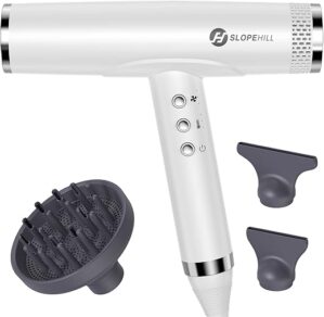slopehill Professional Hair Dryer With Diffuser (WHITE)