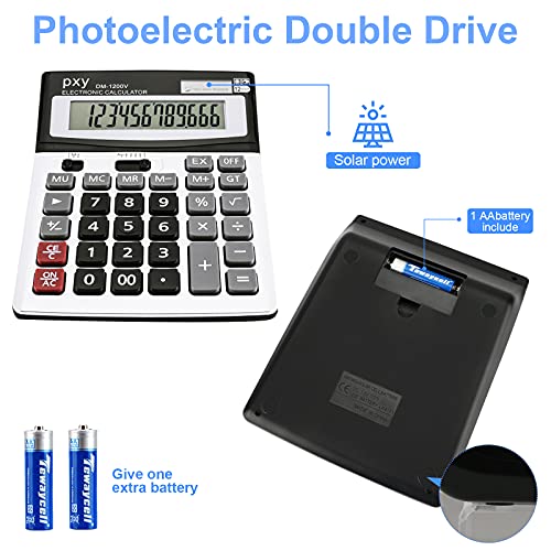 pxy 12-Digit Desk Calculator, Large Display - Image 3