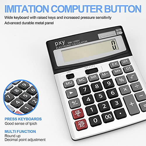 pxy 12-Digit Desk Calculator, Large Display - Image 5