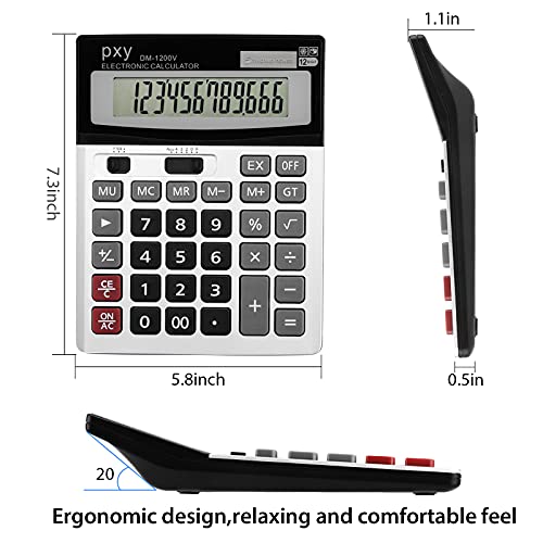 pxy 12-Digit Desk Calculator, Large Display - Image 2