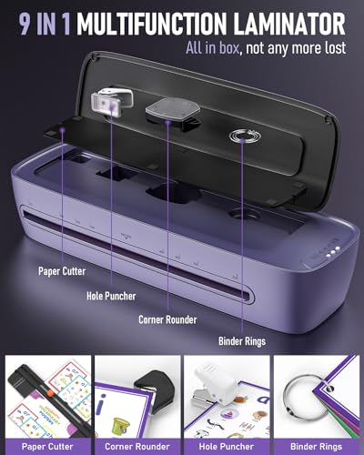 Qfun 13-Inch Thermal Laminator, Cold/Hot, No Jam - Image 3