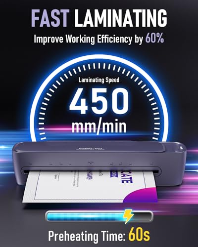 Qfun 13-Inch Thermal Laminator, Cold/Hot, No Jam - Image 2