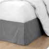 Bare Home Queen Bed Skirt, 15-Inch Drop, Grey